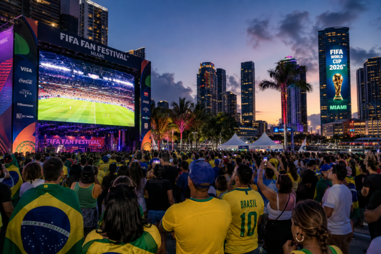 Onde assistir à Copa do Mundo 2026 em Miami: dos telões gratuitos às festas brasileiras mais disputadas