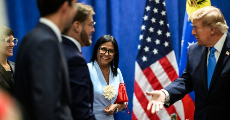 Trump e Delcy Rodríguez se reúnem em Nova York no primeiro encontro presidencial entre EUA e Venezuela em mais de uma década