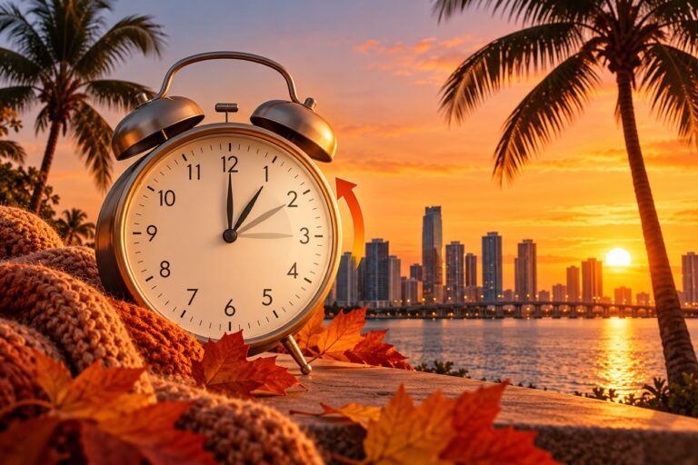 Horário de verão termina neste domingo em Miami: relógios voltam uma hora