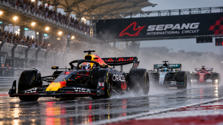 GP do Bahrein tem chuva, caos e primeira vitória de Verstappen em 2026